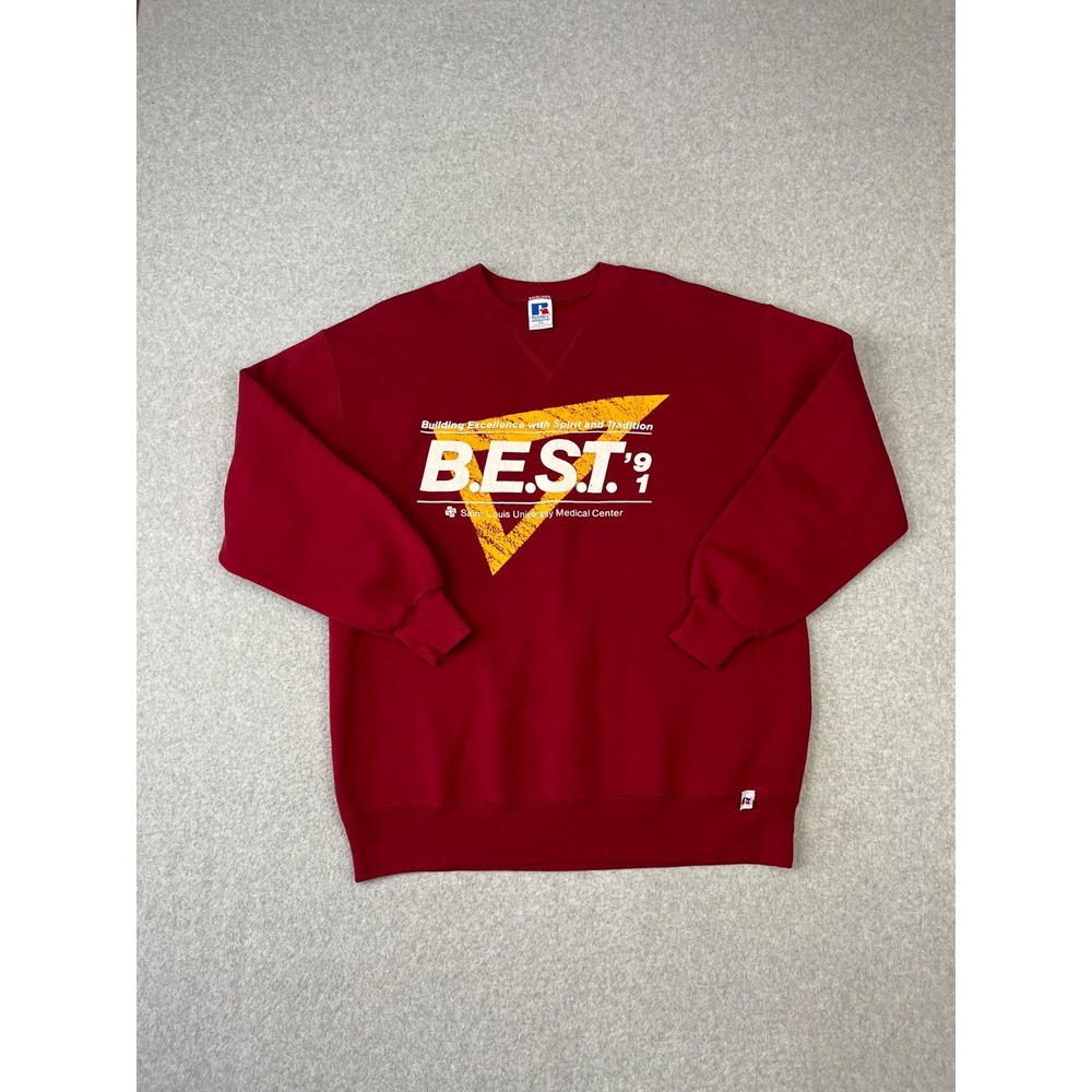 Vtg St Louis Unv Hospital Sweatshirt Mens XL Red SLU Medical Center Made‎ USA 91